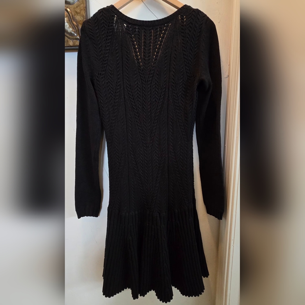 Moda International Black Sweater Dress Medium - Picture 5 of 7